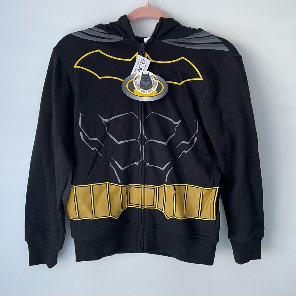 Batman Zip-Up Hoodie with Mask NWT